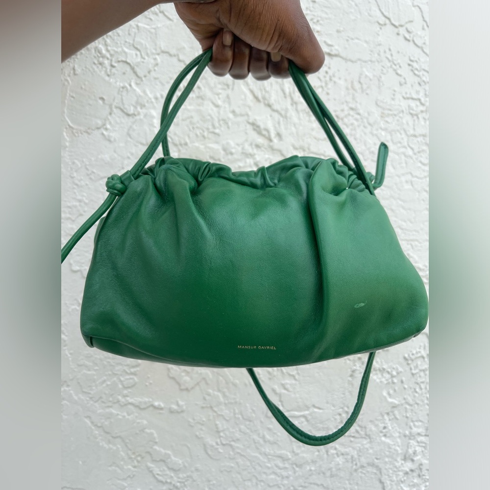 Mansur Gavriel mini Lambskin cloud clutch leaf bag